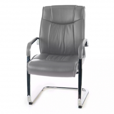 silla confidente gris patin piel natural piel natural brazos tapizados 6