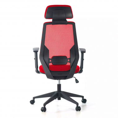 silla de oficina rojo belinda malla brazos regulables 1d soporte lumbar reposacabezas 6
