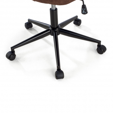 silla giratoria marron rose tela sin brazos 10