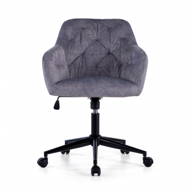 silla giratoria gris rose tela sin brazos 3