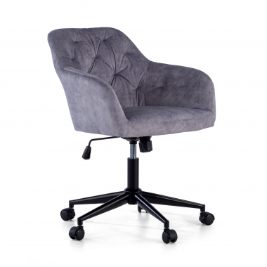 silla giratoria gris rose tela sin brazos 1