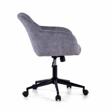 silla giratoria gris rose tela sin brazos 4
