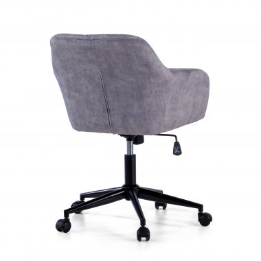 silla giratoria gris rose tela sin brazos 6