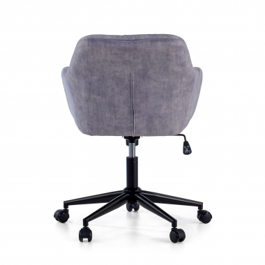 silla giratoria gris rose tela sin brazos 7