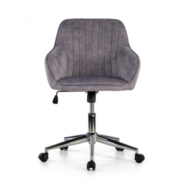 silla giratoria gris ministry tela sin brazos 3