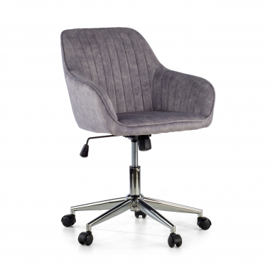 silla giratoria gris ministry tela sin brazos 1