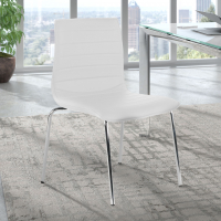 Silla confidente Alisa, Estructura cromada, Ecopiel