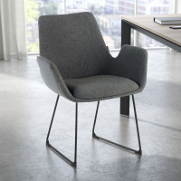 Silla Confidente Glamm, Patin, estructura de acero