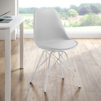 Silla nórdica Norway, diseño, pata metálica