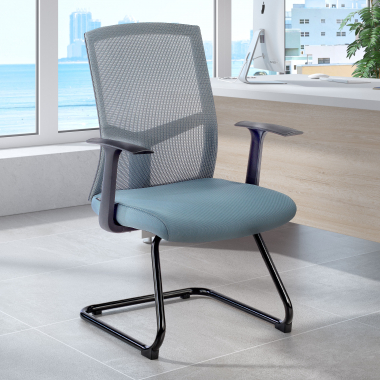 silla confidente gris silla confidente malla brazos fijos 2
