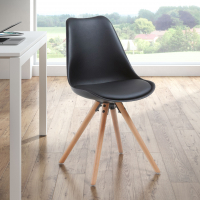 Silla nórdica Norway, diseño escandinavo, patas madera