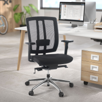 Silla teletrabajo Hiro, sincron, espuma inyectada, negro