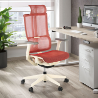 Silla Ergonómica con Reposacabezas Enjoy white, Mecanismo Sincro