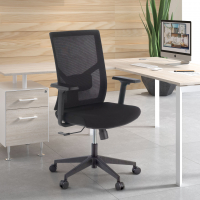 Silla de Oficina Ergonómica Verdi, brazos ajustables, soporte lumbar,