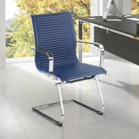 Sillón confidente de oficina Brenton, marco de acero, Patín