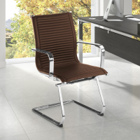 Sillón confidente de oficina Brenton, marco de acero, Patín