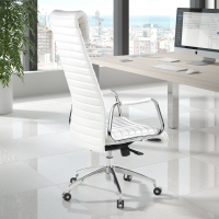 Sillón oficina diseño Tower, reposacacabezas, piel