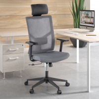 Silla de Oficina Ergonómica Verdi con reposacabezas, brazos ajustables