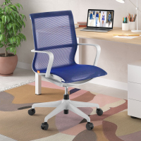 Silla oficina diseño Fox white, Respaldo Basculante, en malla