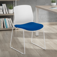 Silla confidente Swing, Cómoda, apilable, asiento tapizado