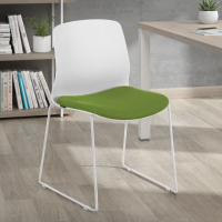 Silla confidente Swing, Cómoda, apilable, asiento tapizado