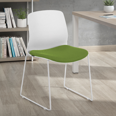 silla confidente verde silla sin brazos tela sin brazos 2