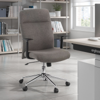 Sillón Estudio Smith, tela, grueso acolchado, base metálica