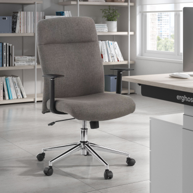 silla de oficina negro smith tela brazos fijos 2
