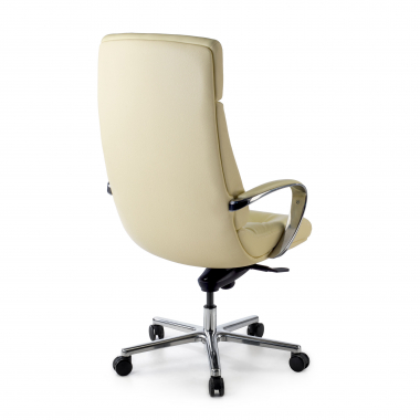 silla de oficina blanco windsor piel natural brazos tapizados 6