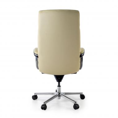 silla de oficina blanco windsor piel natural brazos tapizados 7