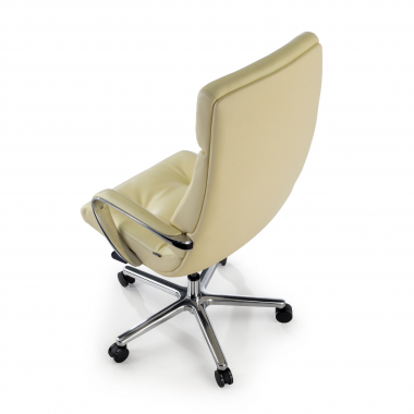 silla de oficina blanco windsor piel natural brazos tapizados 9