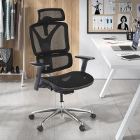 Silla Ergonómica Focus, Estructura aluminio, Respaldo Ajustable