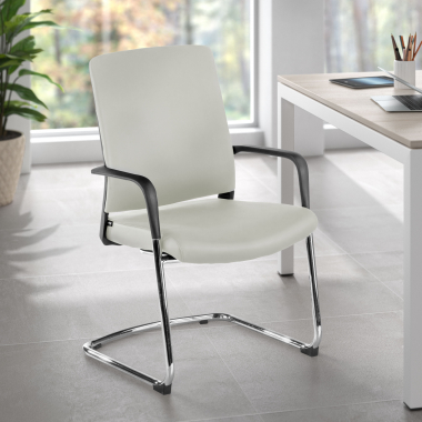 silla confidente blanco ecopiel piel sintetica brazos fijos 2