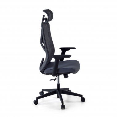 silla ergonomica gris quick malla brazos regulables 3d soporte lumbar reposacabezas 4