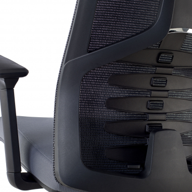 silla ergonomica gris quick malla brazos regulables 3d soporte lumbar reposacabezas 6