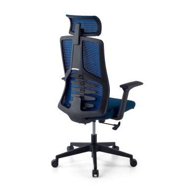 silla ergonomica azul quick malla brazos regulables 3d soporte lumbar reposacabezas 6