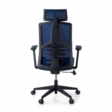 silla ergonomica azul quick malla brazos regulables 3d soporte lumbar reposacabezas 8