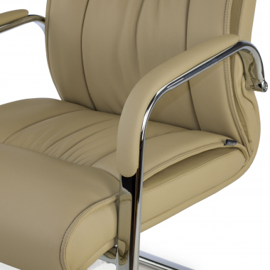 silla confidente beige patin piel natural piel natural brazos tapizados 7