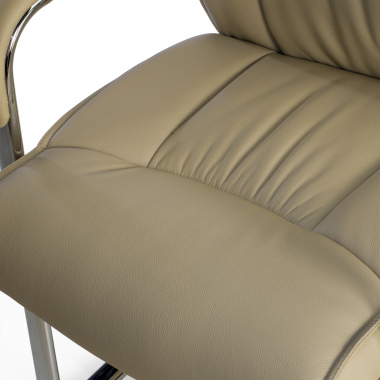 silla confidente beige patin piel natural piel natural brazos tapizados 9
