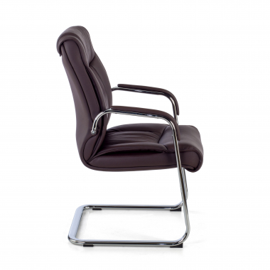 silla confidente marron patin piel natural piel natural brazos tapizados 4