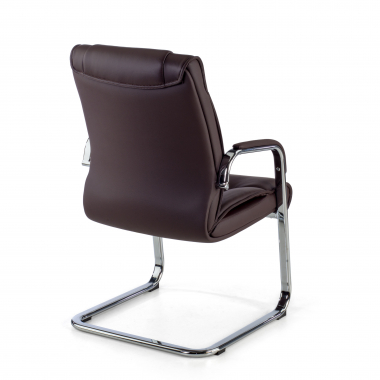 silla confidente marron patin piel natural piel natural brazos tapizados 5