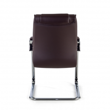 silla confidente marron patin piel natural piel natural brazos tapizados 6