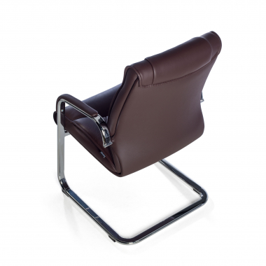 silla confidente marron patin piel natural piel natural brazos tapizados 8