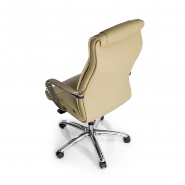 sillon de oficina beige respaldo ato piel natural piel natural brazos tapizados 8