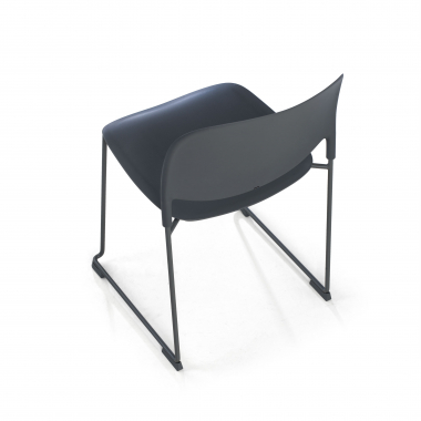 silla confidente gris sin brazos plastico sin brazos 6