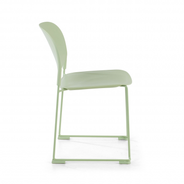 silla confidente verde sin brazos plastico sin brazos 4