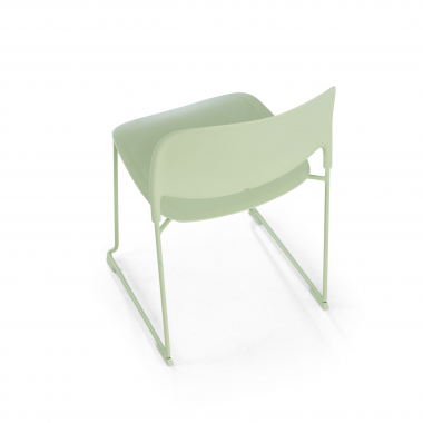 silla confidente verde sin brazos plastico sin brazos 5