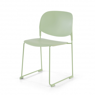 silla confidente verde sin brazos plastico sin brazos 6