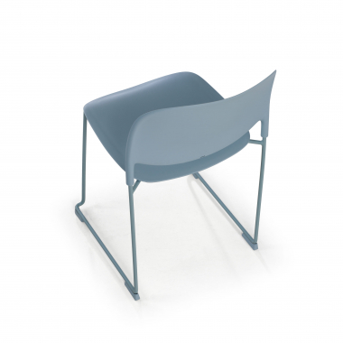 silla confidente azul sin brazos plastico sin brazos 6