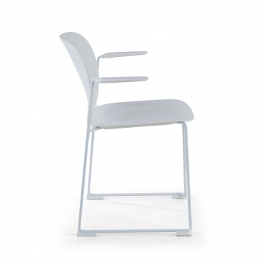 silla confidente blanco con brazos plastico brazos fijos 4